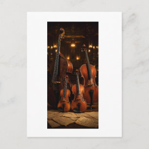 Orchestral Elegance: The Violin Family Stage Portr Postcard