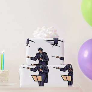 Orchestrator Conductor Wrapping Paper