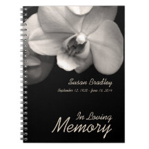 Orchid 1 Custom Memorial Funeral Guest Book