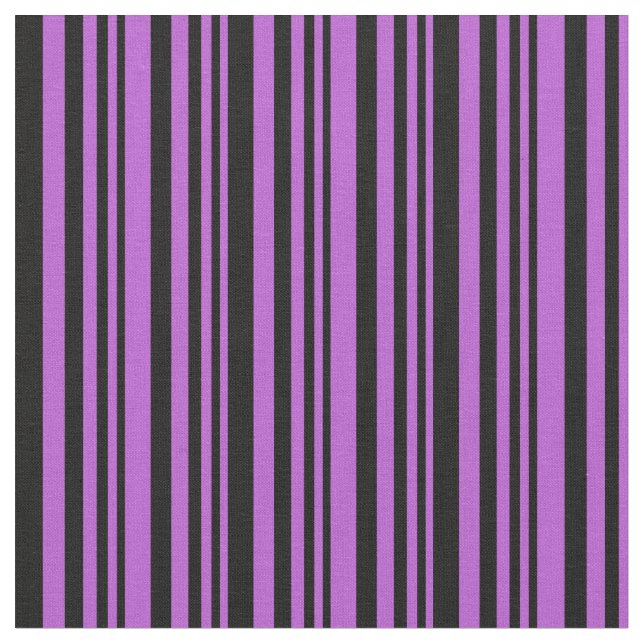 Orchid and Black Coloured Lines Fabric (Close Up)