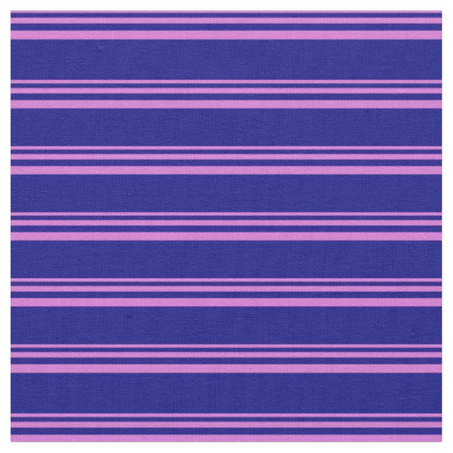 Orchid and Blue Lines Pattern Fabric (Close Up)
