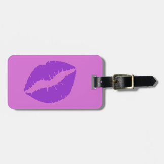 Orchid and Dark Orchid Lips Luggage Tag