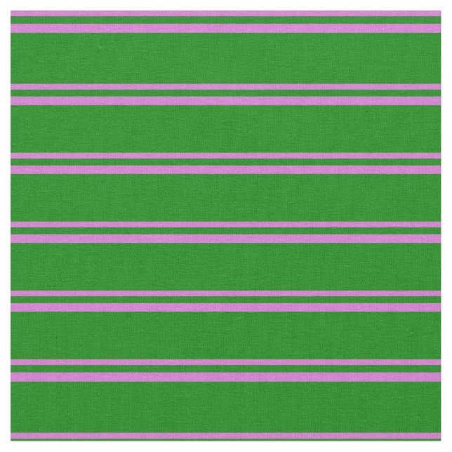 Orchid and Green Coloured Pattern of Stripes Fabric (Close Up)