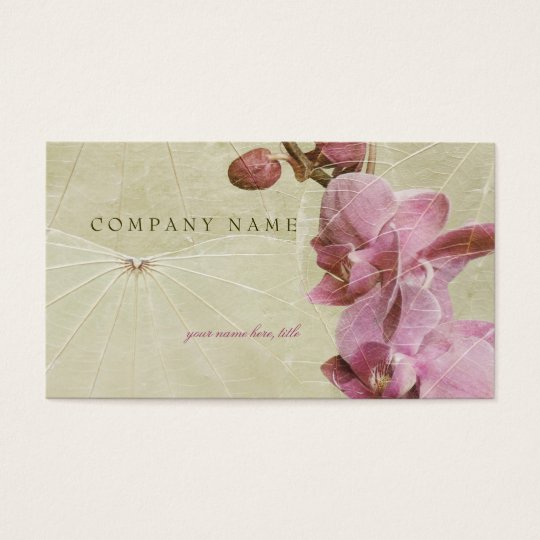 Orchid and Leaves Business Card