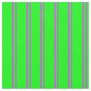 Orchid and Lime Coloured Lines Pattern Fabric