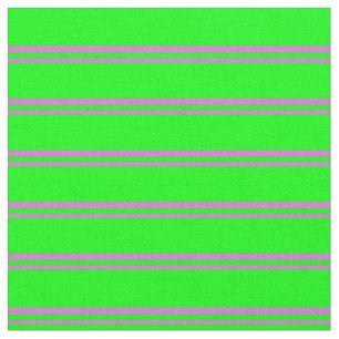 Orchid and Lime Coloured Striped/Lined Pattern Fabric