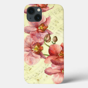 Orchid and Sheet Music Case-Mate iPhone Case