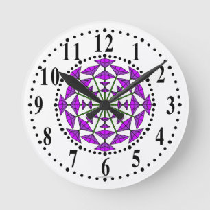 Orchid And Thistle Floral 161 Wall Clock