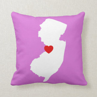 Orchid and White New Jersey with Red Heart Cushion