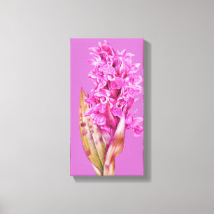 Orchid art flower purple pink canvas print