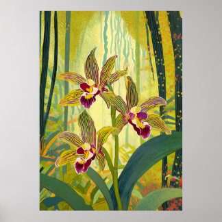 Orchid Art V04 Poster