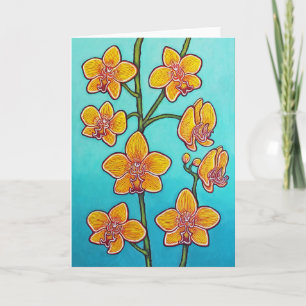 Orchid Azure Bliss II Greeting Card