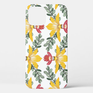 Orchid Beauty: Floral Pattern Elegance. iPhone 12 Case