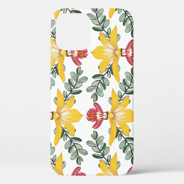 Orchid Beauty: Floral Pattern Elegance. Case-Mate iPhone Case (Back)