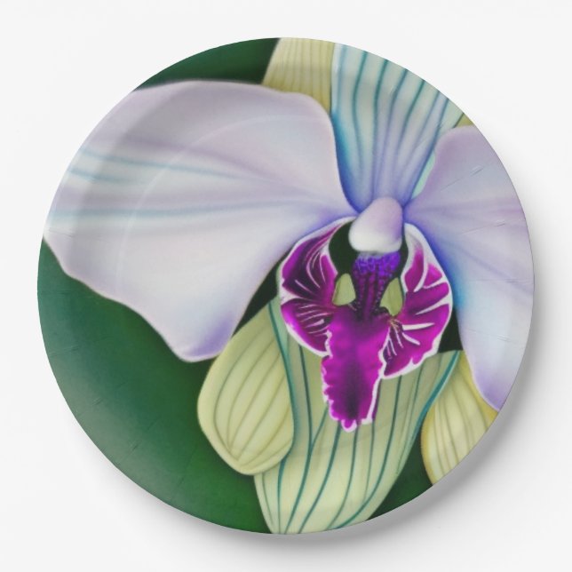 Orchid Beauty Paper Plate (Front)