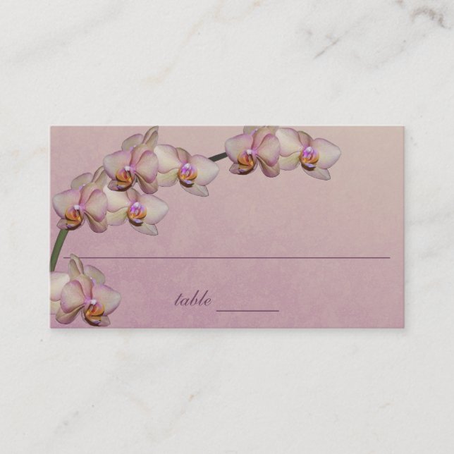 Orchid Beauty Purple Place Card (Front)
