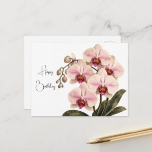 orchid birtdhay postcard
