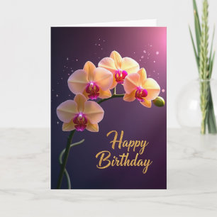Orchid Birthday Card