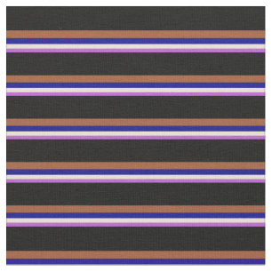 Orchid, Bisque, Dark Blue, Sienna, and Black Fabric