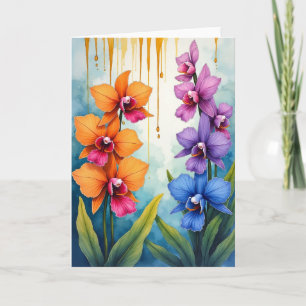 Orchid Bloom Birthday Card