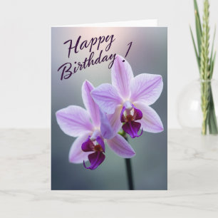 Orchid Blossom Sweet Birthday Card