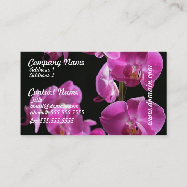 Orchid Blossoms Business Cards (Front)