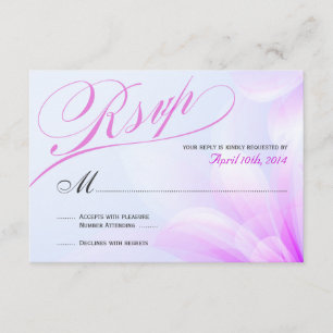 Orchid Blue Violet Floral RSVP Card