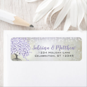 Orchid Blush Heart Leaf Tree Lilac Return Address