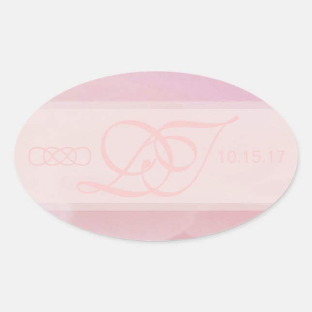 Orchid Blush Oval Envelope Stickers (Front)