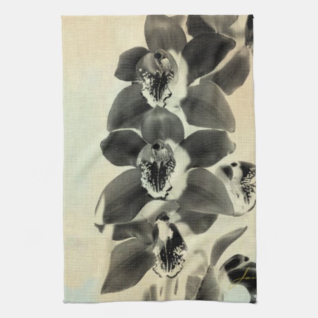 Orchid Blush Panels IV Tea Towel (Vertical)