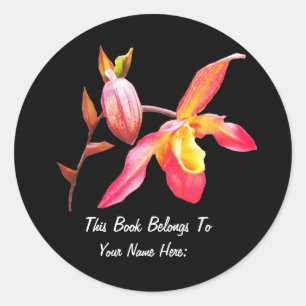 Orchid Book Plate Sticker