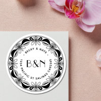 Orchid & Bows Return Address Labels - Custom