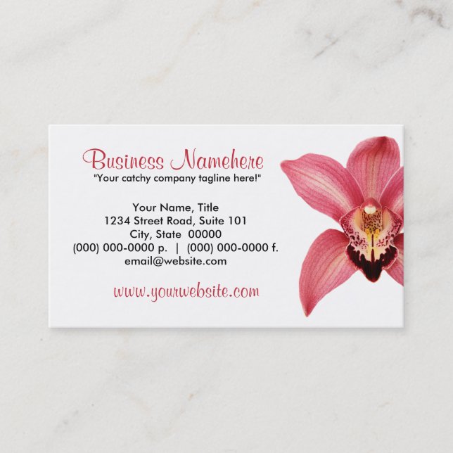 Orchid Business Cards (Front)