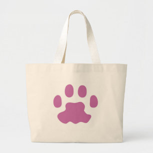 Orchid Cat Paw Large Tote Bag