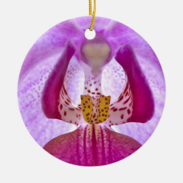 Orchid Ceramic Tree Decoration (Front)