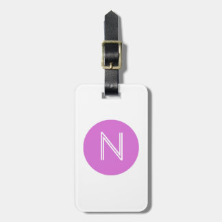 Orchid Circle Monogram Luggage Tag