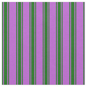Orchid & Dark Green Coloured Striped/Lined Pattern Fabric