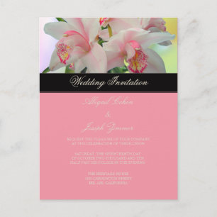 Orchid, diy Wedding Invitation / save the date Postcard