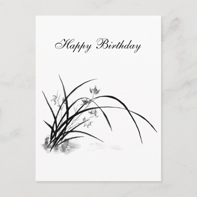 Orchid Elegance Invitation Postcard (Front)