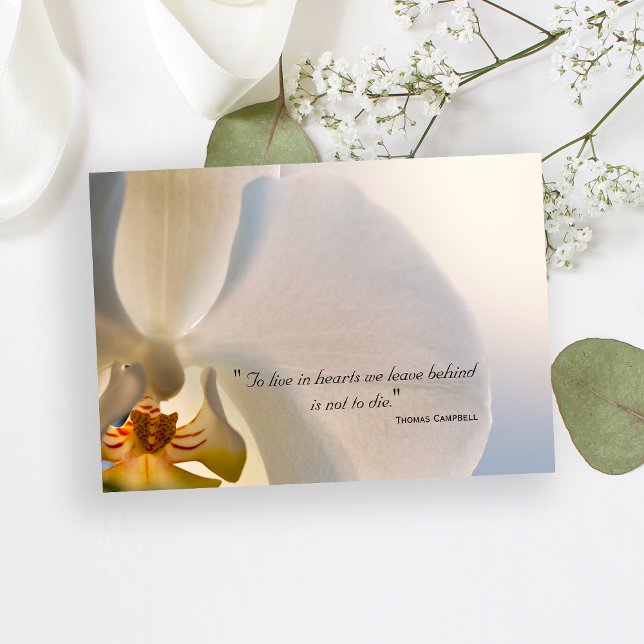 Orchid Elegance Thank You for Your Sympathy Note Invitation (Creator Uploaded)