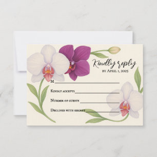 Orchid Embrace RSVP Card