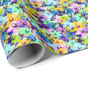 Orchid Extravaganza Watercolour, Gift Wrap Paper
