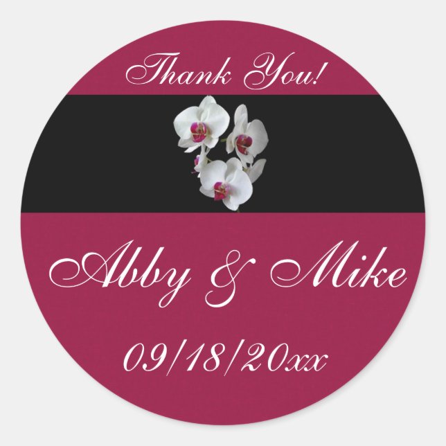 Orchid Fantasy Classic Round Sticker (Front)