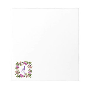 ORCHID FLORAL FRAME NOTEPAD