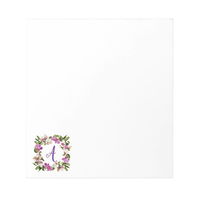 ORCHID FLORAL FRAME NOTEPAD (Front)