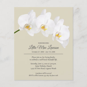 Orchid Floral Remembrance Celebration Flyer