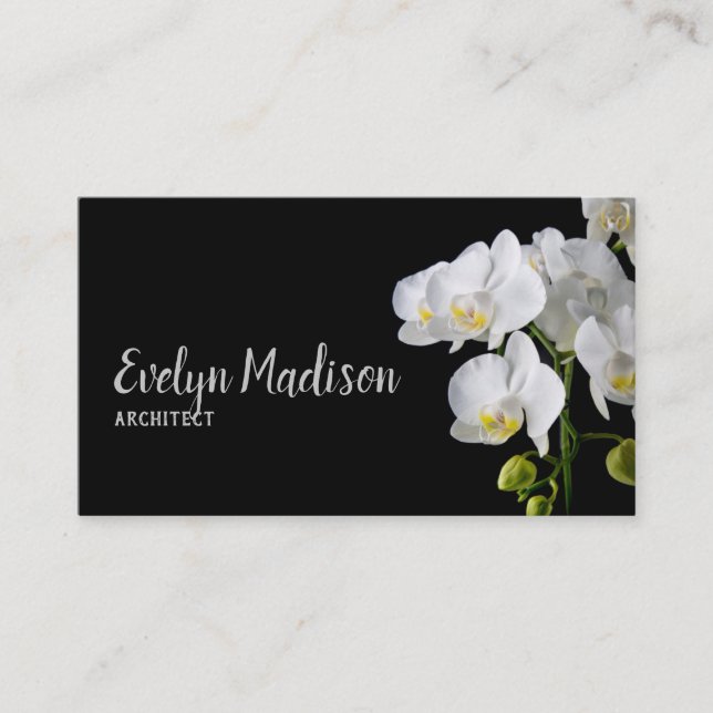 Orchid - Flower Business Card (Front)