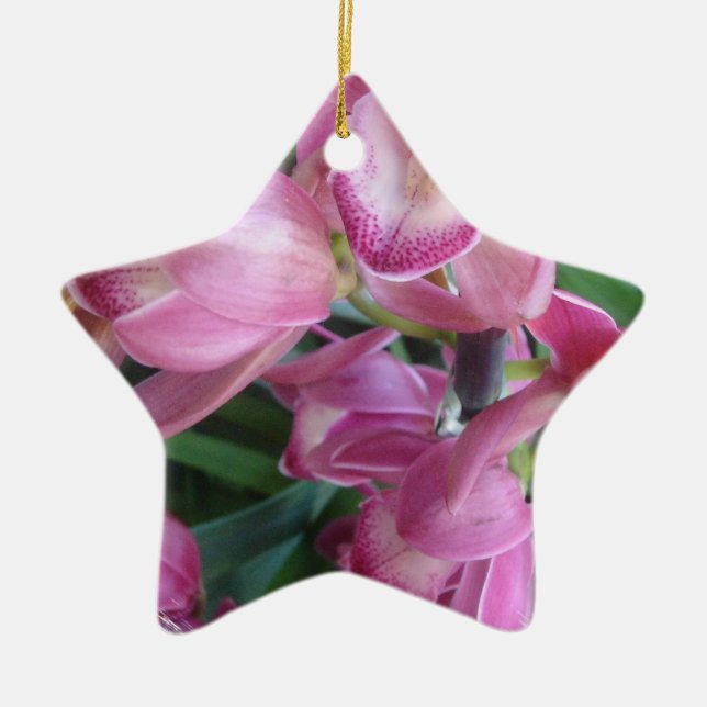 Orchid flower ceramic tree decoration (Front)
