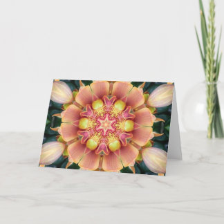 Orchid Flower Mandala Card