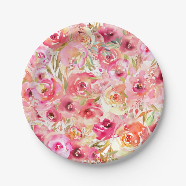 Orchid Flower Paper Plate (Front)